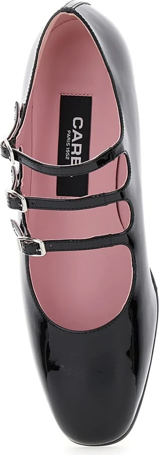 'kina' Black Mary Janes With Straps And Block Heel In Patent Leather Woman - Image 4