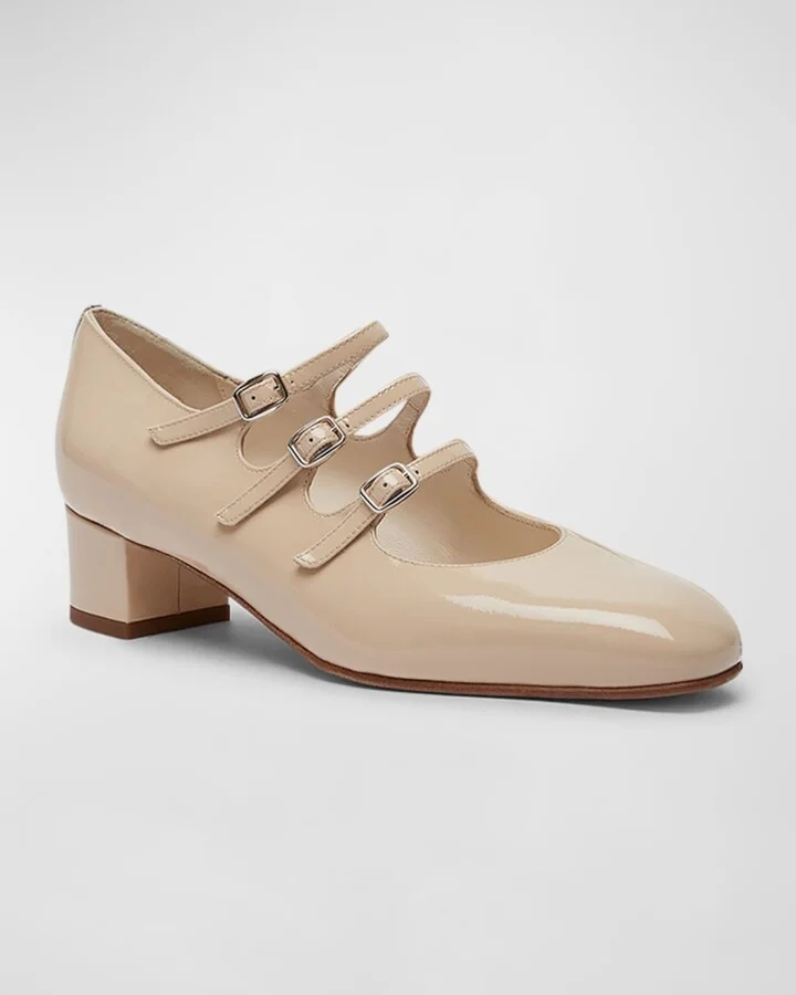 Kina Patent Mary Jane Ballerina Pumps - Image 3