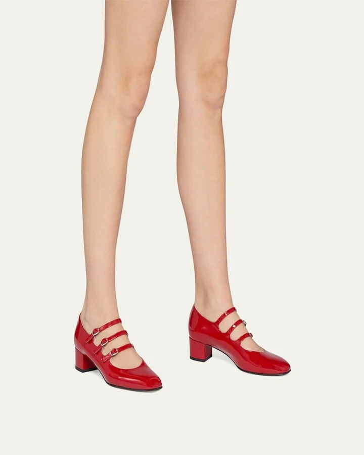 Kina Patent Mary Jane Ballerina Pumps - Image 2