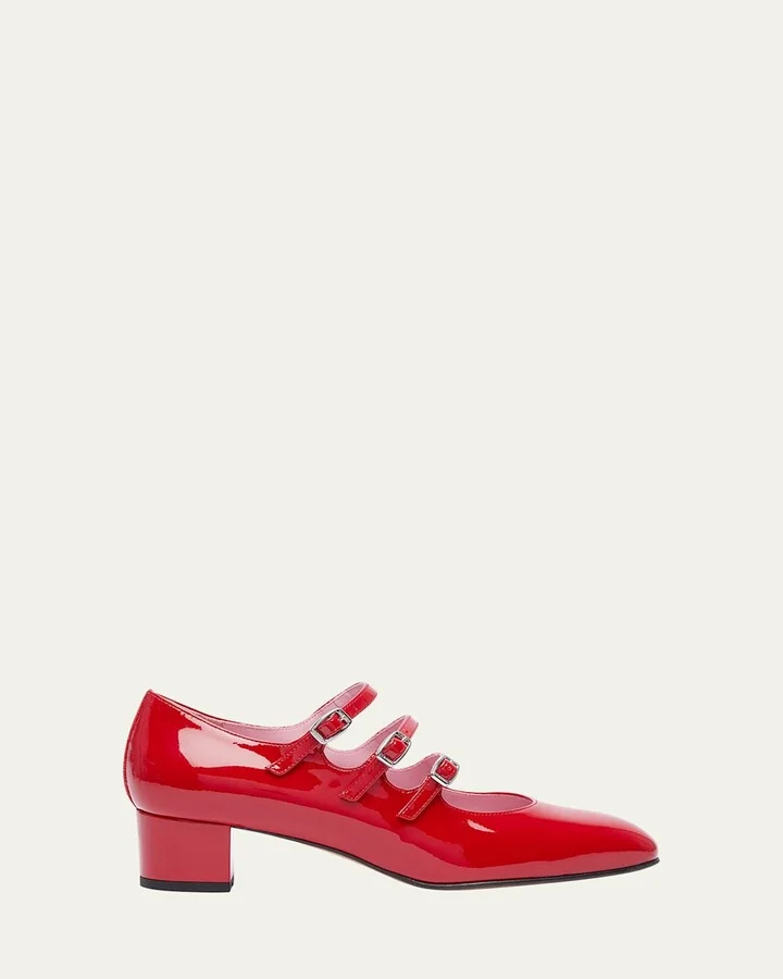 Kina Patent Mary Jane Ballerina Pumps