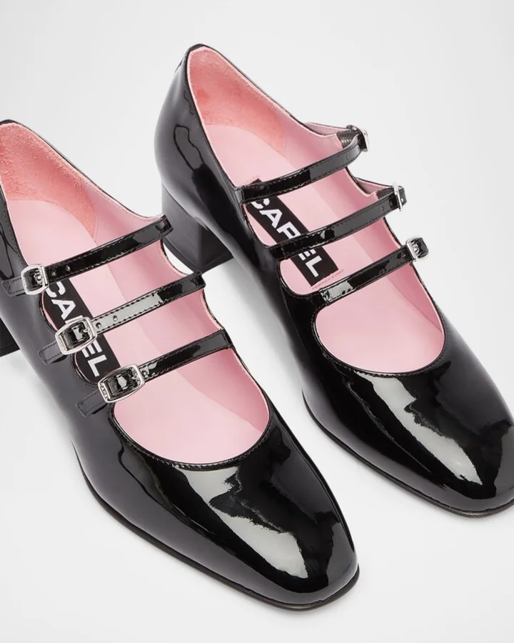 Kina Patent Mary Jane Trio Pumps - Image 2