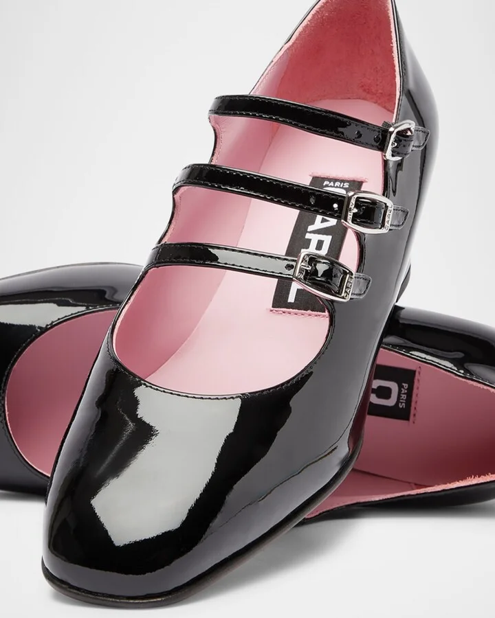 Kina Patent Mary Jane Trio Pumps - Image 4