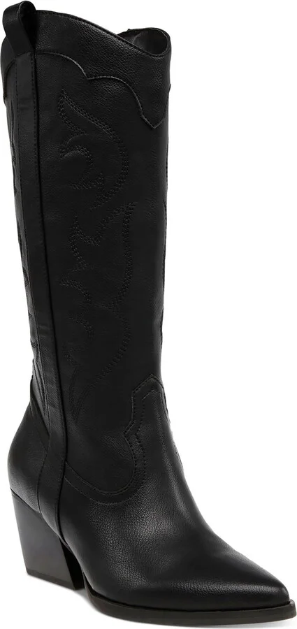 KINDRED Womens Faux leather Block Heel Cowboy, Western Boots