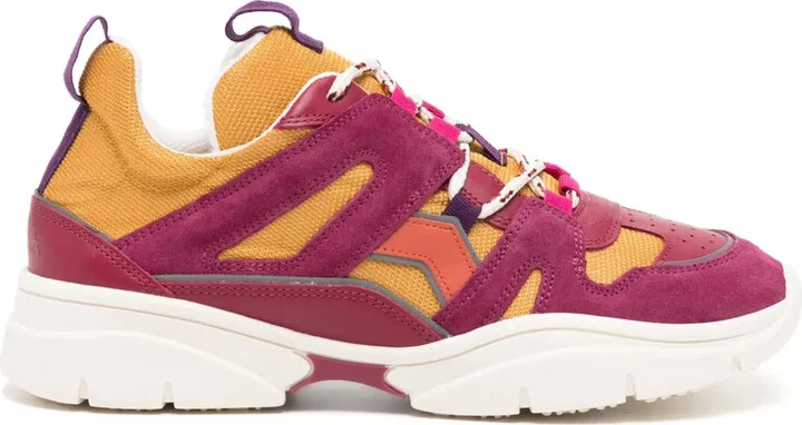 Kindsay panelled leather sneakers