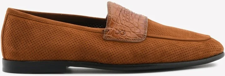 King City Perforated Suede Loafers