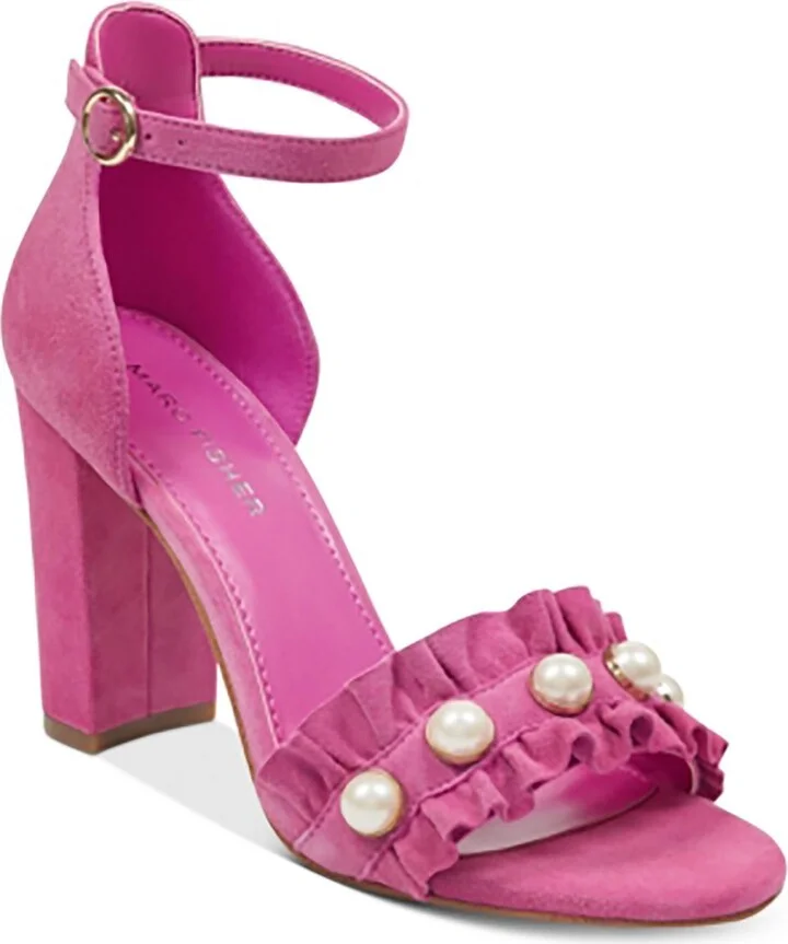 King Womens Suede Pearl Dress Sandals