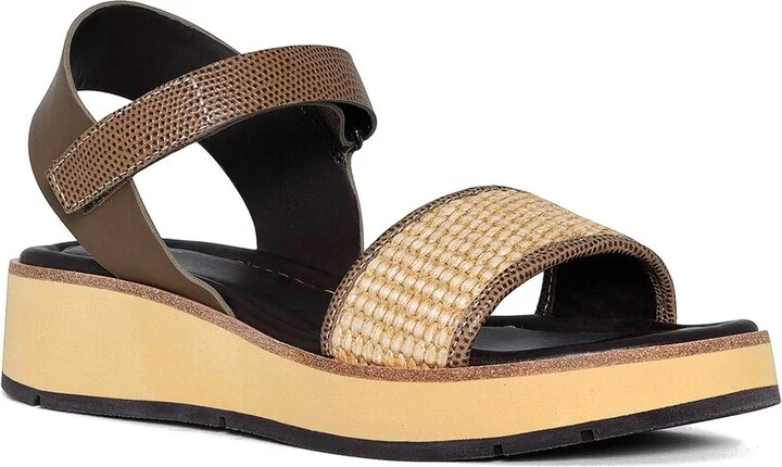 Kinsley Leather-Trim Sandal