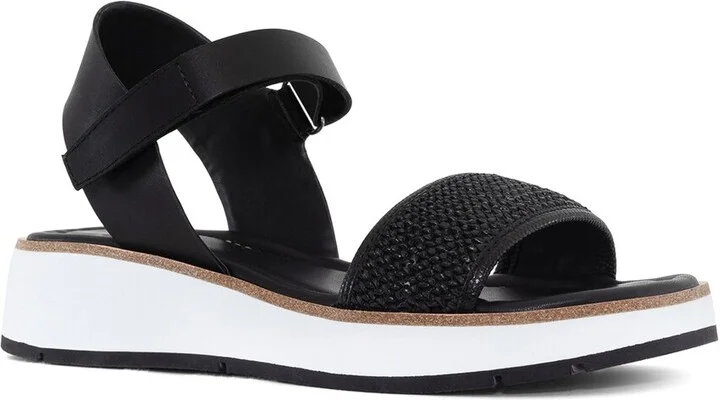 Kinsley Leather-Trim Sandal