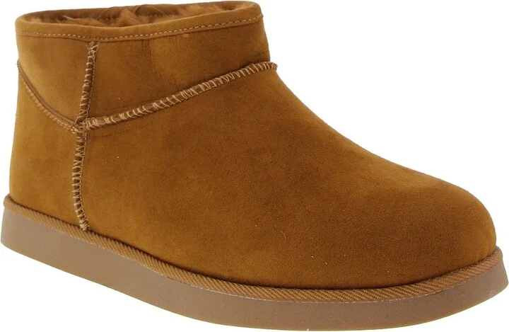 Kiona Womens Solid Manmade Ankle Boots
