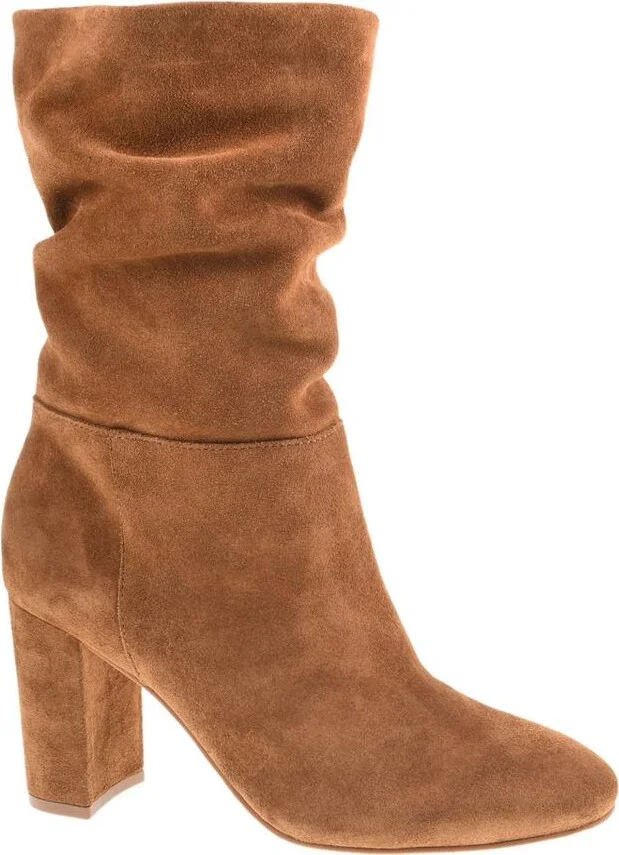 Kipper Split Suede Boot In Honey Brown