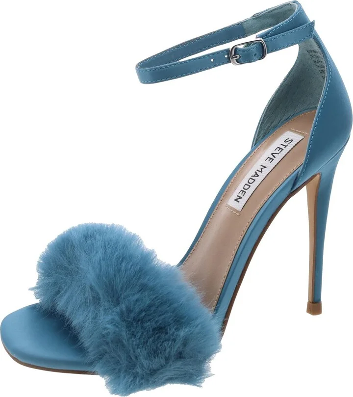 Kippins Womens Faux Suede Ankle Strap Heels