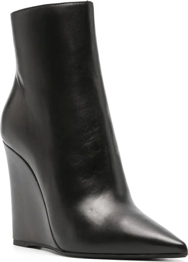 Kira 120mm wedge leather boots - Image 2