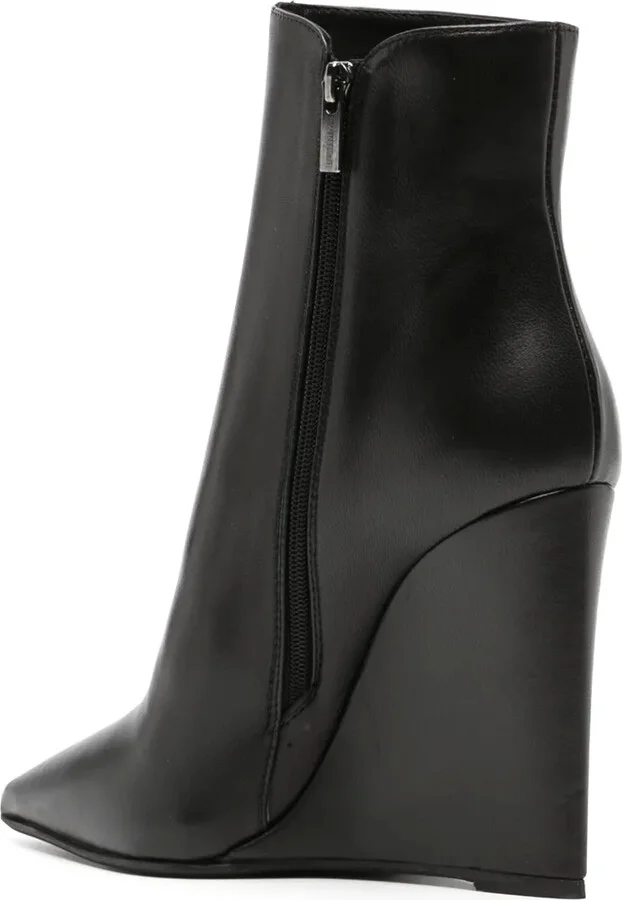 Kira 120mm wedge leather boots - Image 3
