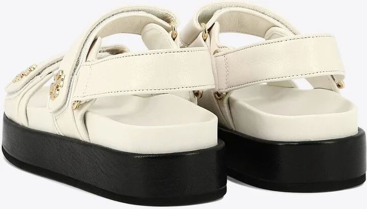 Kira Leather Flatform Sandals - Image 3