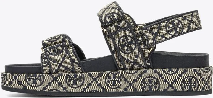 Kira Sports Monogram Slingback Flat Sandals - Image 2