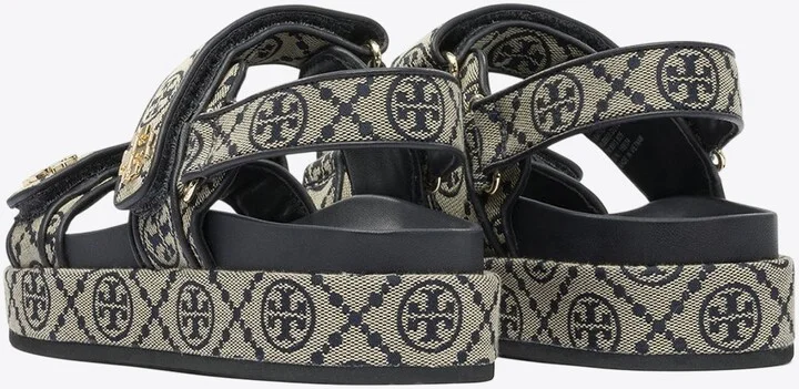 Kira Sports Monogram Slingback Flat Sandals - Image 3