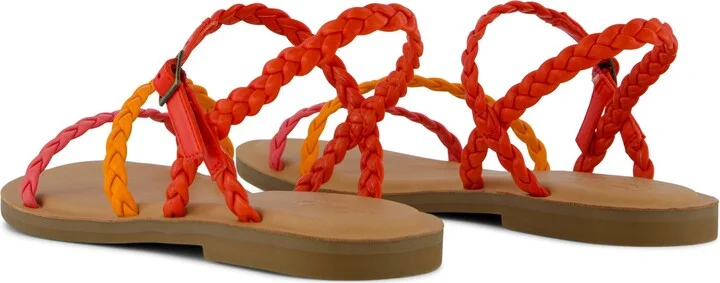 Kira Strappy Sandal Flame Synthetic Braid - Image 4