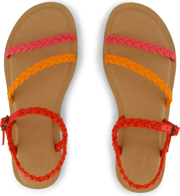 Kira Strappy Sandal Flame Synthetic Braid - Image 5