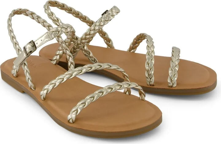 Kira Strappy Sandal Metallic Synthetic Braid - Image 4