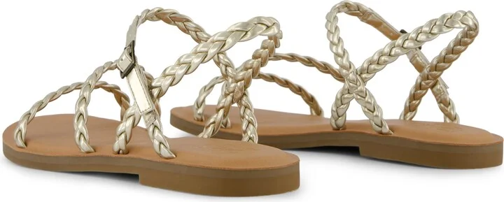 Kira Strappy Sandal Metallic Synthetic Braid - Image 5