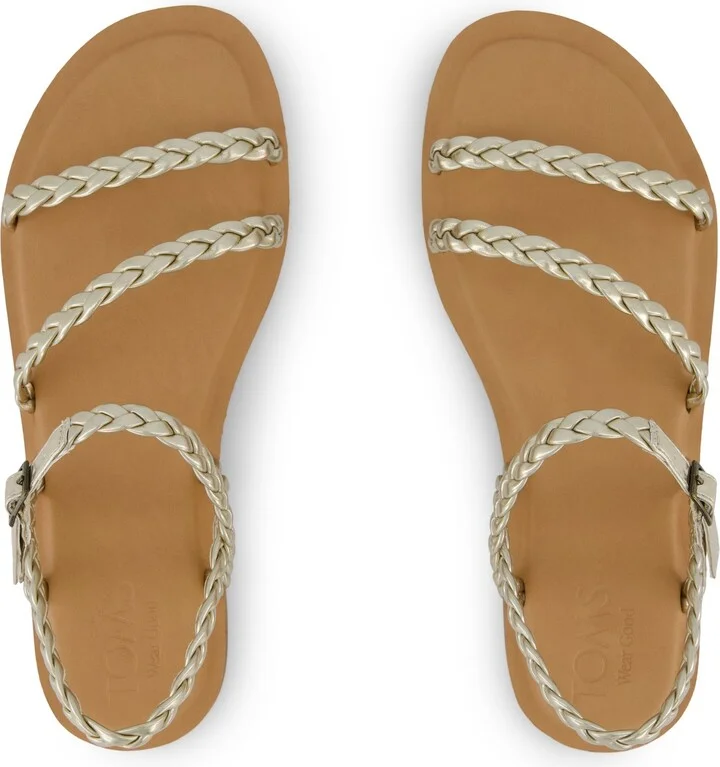 Kira Strappy Sandal Metallic Synthetic Braid - Image 6