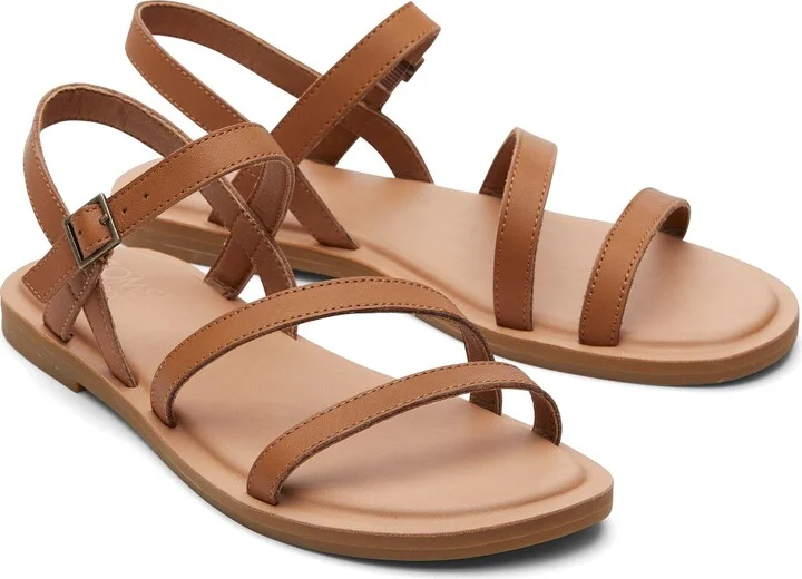 Kira Tan Leather Strappy Sandal - Image 5
