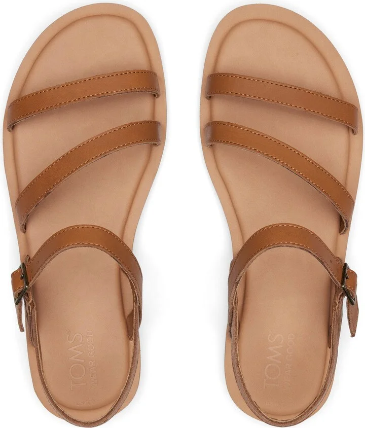 Kira Tan Leather Strappy Sandal - Image 7