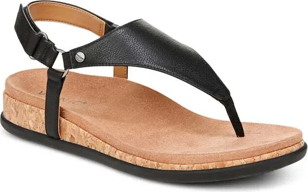 Kirra II I8691l2001 Slingback Womens 12 Black Leather Thong Sandal FZP194