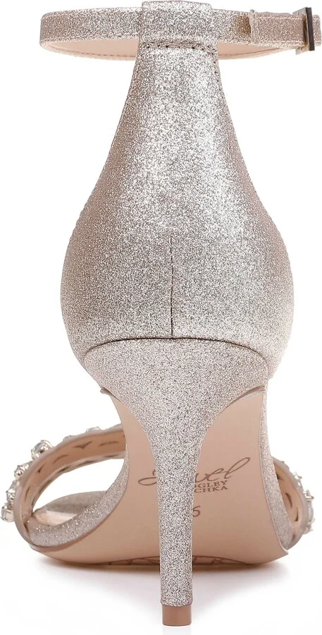 Kirsten Embellished Laser Cut Ankle Strap Sandal - Image 4