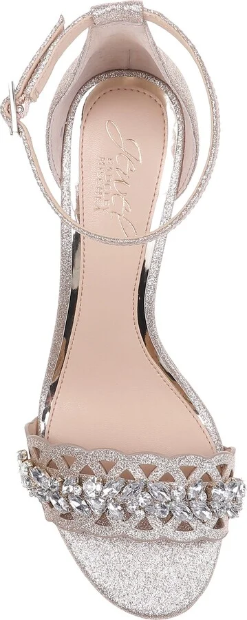 Kirsten Embellished Laser Cut Ankle Strap Sandal - Image 6