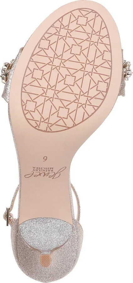 Kirsten Embellished Laser Cut Ankle Strap Sandal - Image 7