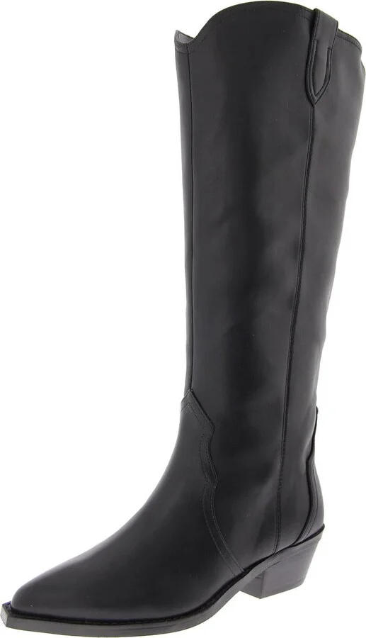 Kit Womens Faux Suede Knee-High Cowboy, Western Boots