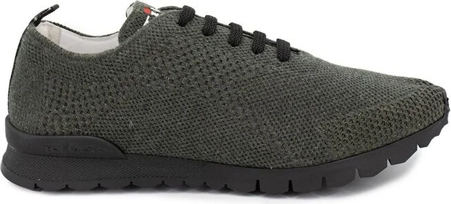 Kiton Logo Embroidered Lace Up Sneakers