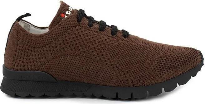 Kiton Logo Embroidered Lace Up Sneakers