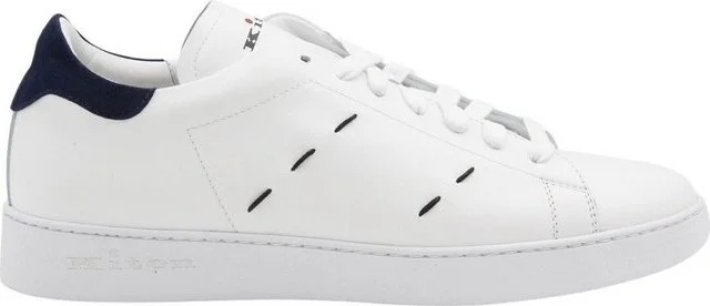 Kiton Logo Printed Stitched Lace-Up Sneakers