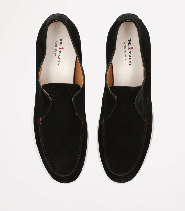 Kiton Suede Slip-On Loafers - Image 4