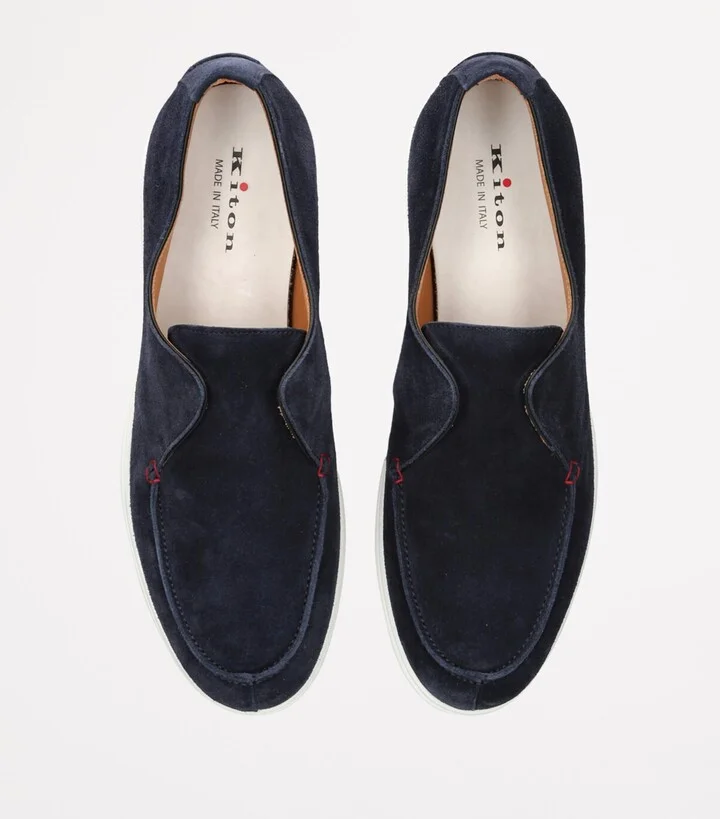 Kiton Suede Slip-On Loafers - Image 4