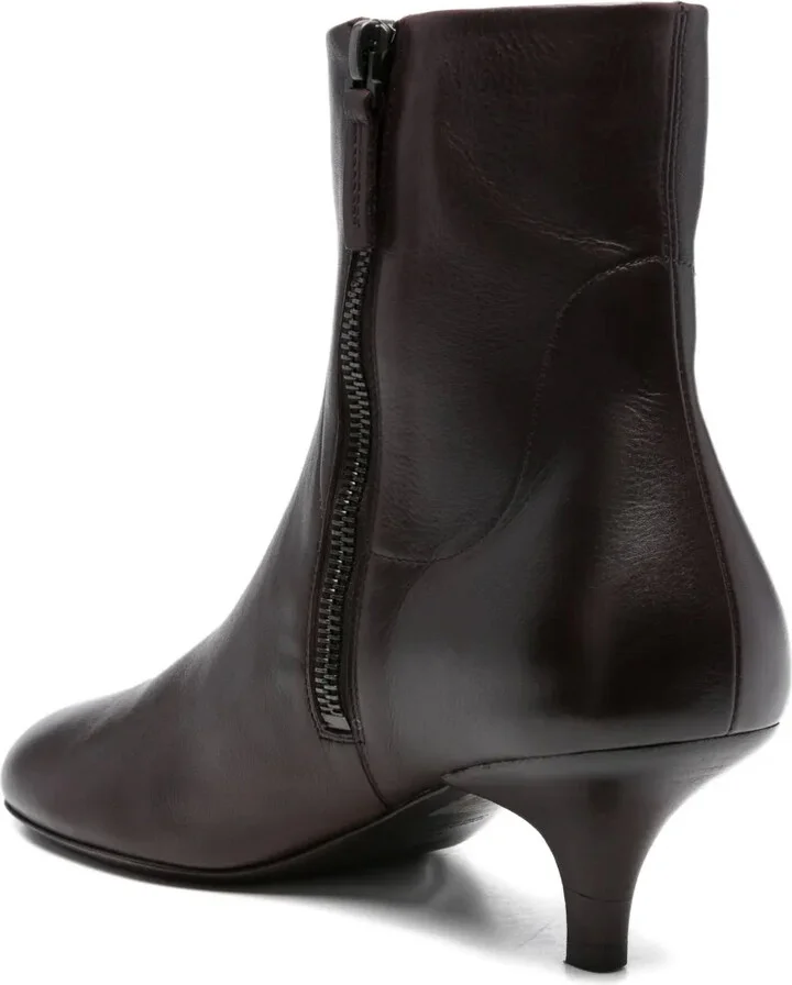 Kitten-Heel Leather Ankle Boots - Image 3