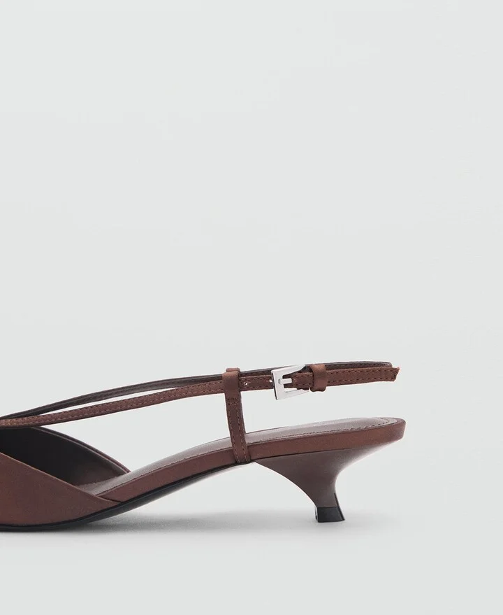 Kitten Heel Pointed Toe Slingback Pump - Image 5