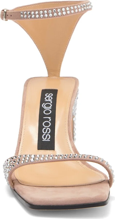Kitten Heel Rhinstone Sandal - Image 3