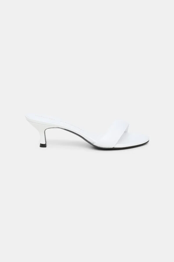 Kitten heel slides with padded strap