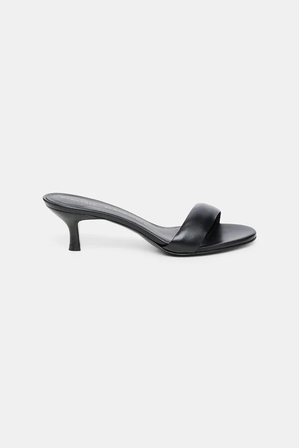 Kitten heel slides with padded strap