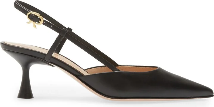 Kitten Heel Slingback Pointed Toe Pump - Image 9