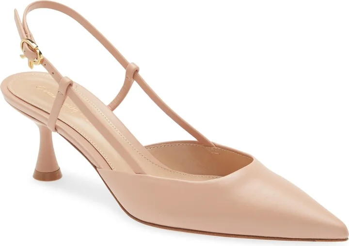 Kitten Heel Slingback Pointed Toe Pump