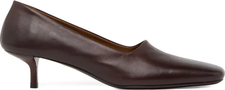 Kitten-Heel Square-Toe Pumps