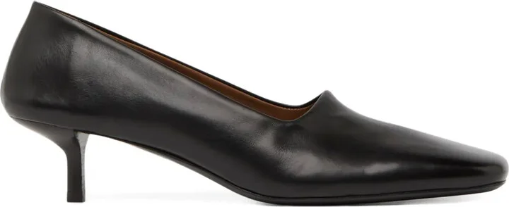 Kitten-Heel Square-Toe Pumps