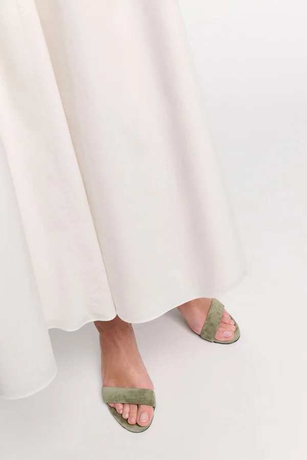 Kitten heel suede slides with padded strap - Image 6