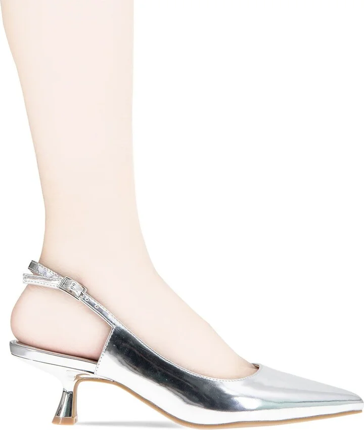 Kittie Slingback Kitten Heel Pump - Image 9