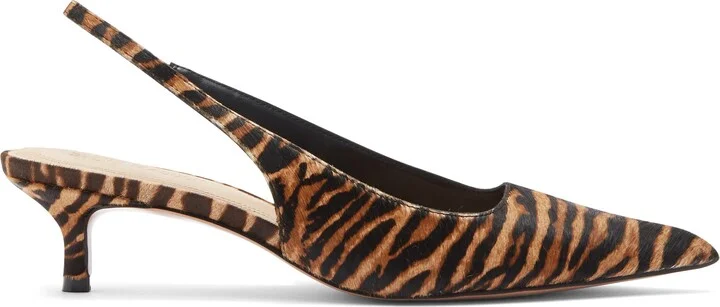 Kittie Slingback Pointed Toe Kitten Heel Pump - Image 3