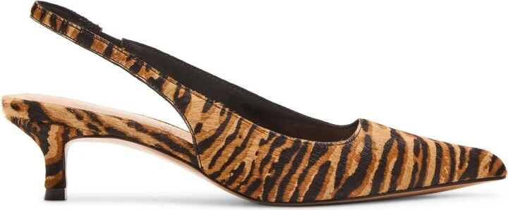 Kittie Slingback Pointed Toe Kitten Heel Pump - Image 11
